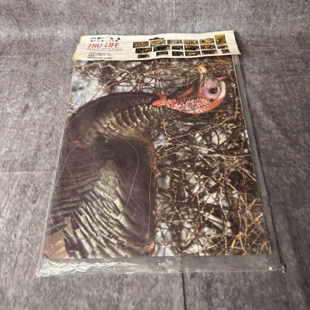 Vintage Delta Tru Life Full Color Animal Target 105 Turkey